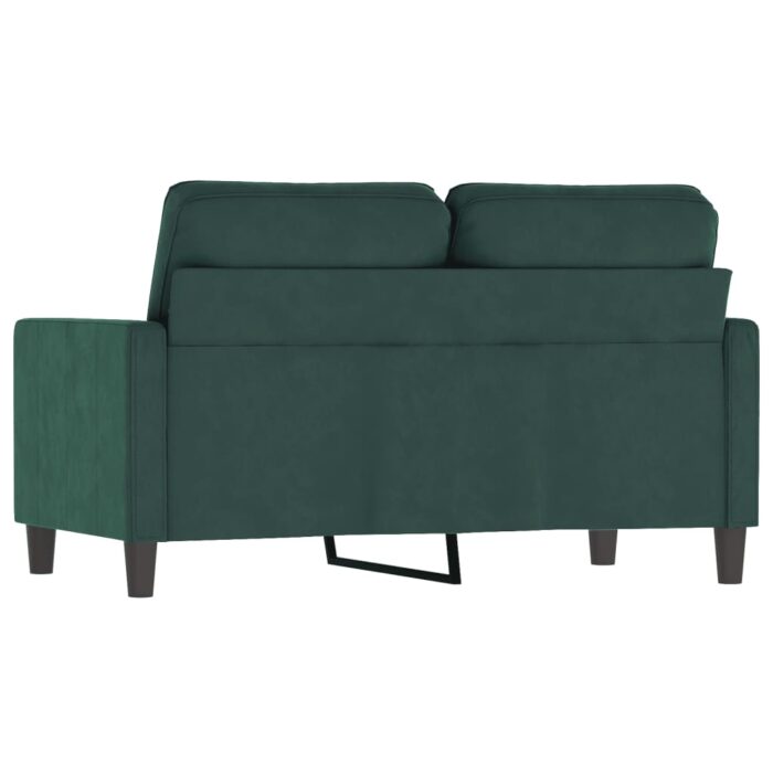 Canapé à 2 places Vert foncé 120 cm Velours – Image 3