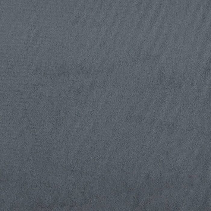 Canapé à 2 places Gris foncé 140 cm Velours – Image 5