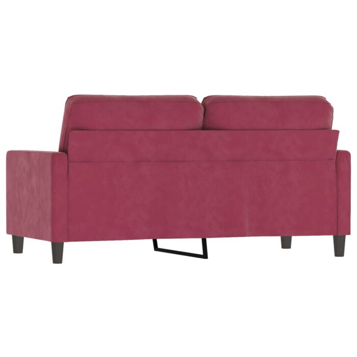 VXL8721012139299_g_en_hd_3.jpg Canapé à 2 places Rouge bordeaux 140 cm Velours – Image 3
