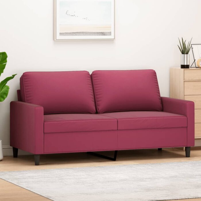 VXL8721012139299_m_en_hd_1.jpg Canapé à 2 places Rouge bordeaux 140 cm Velours – Image 1