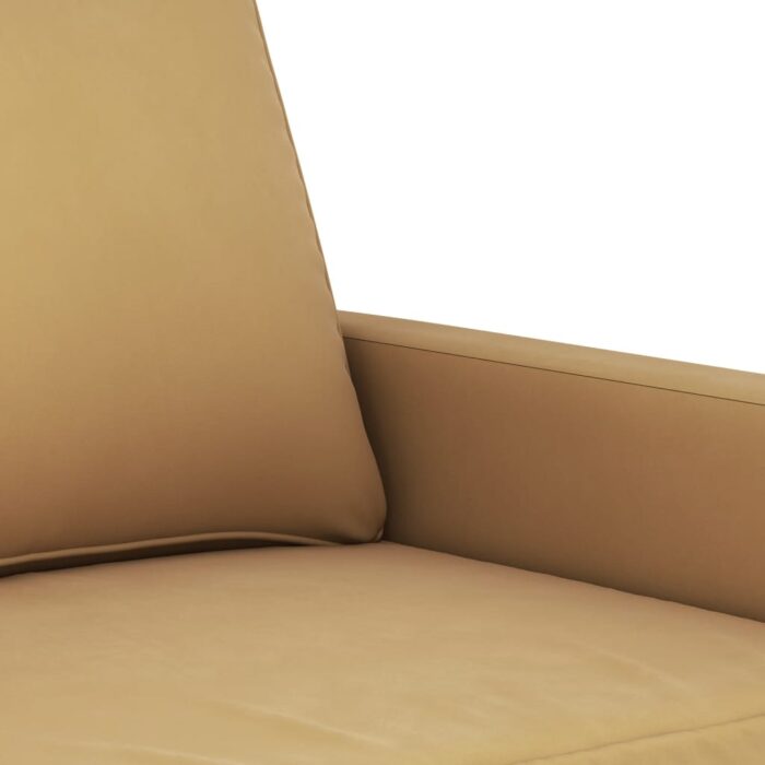 Canapé à 2 places Marron 140 cm Velours – Image 4