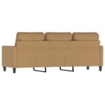 Canapé à 3 places Marron 180 cm Velours – Image 3