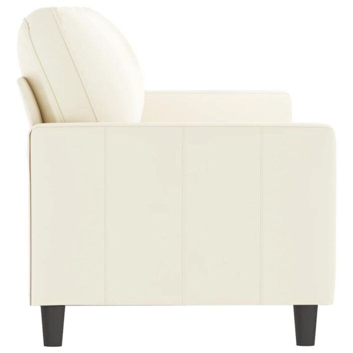 Canapé à 3 places Crème 180 cm Velours – Image 2