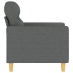 Fauteuil Gris foncé 60 cm Tissu – Image 2