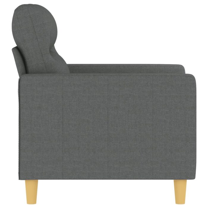 Fauteuil Gris foncé 60 cm Tissu – Image 2