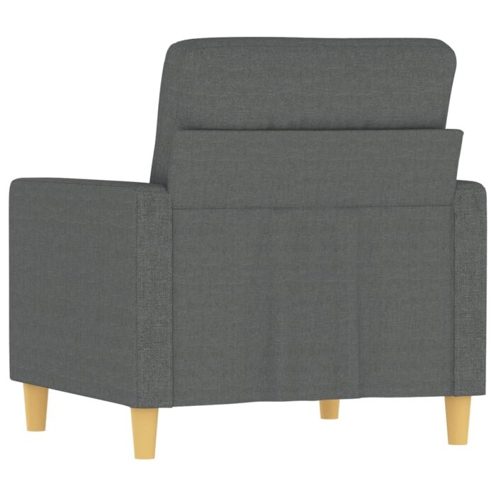 Fauteuil Gris foncé 60 cm Tissu – Image 3