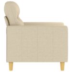 Fauteuil Crème 60 cm Tissu – Image 2