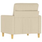 Fauteuil Crème 60 cm Tissu – Image 3