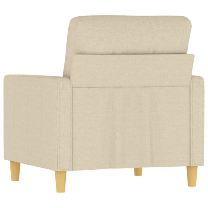 Fauteuil Crème 60 cm Tissu – Image 3