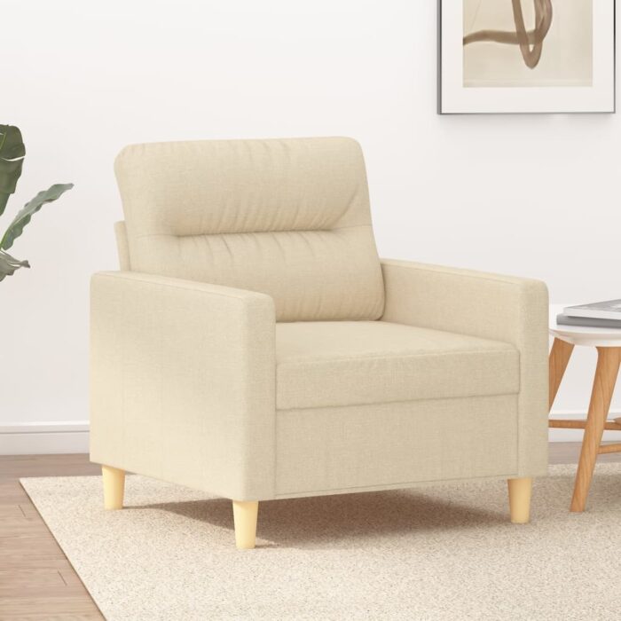 Fauteuil Crème 60 cm Tissu – Image 1