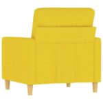 Fauteuil Jaune clair 60 cm Tissu – Image 3