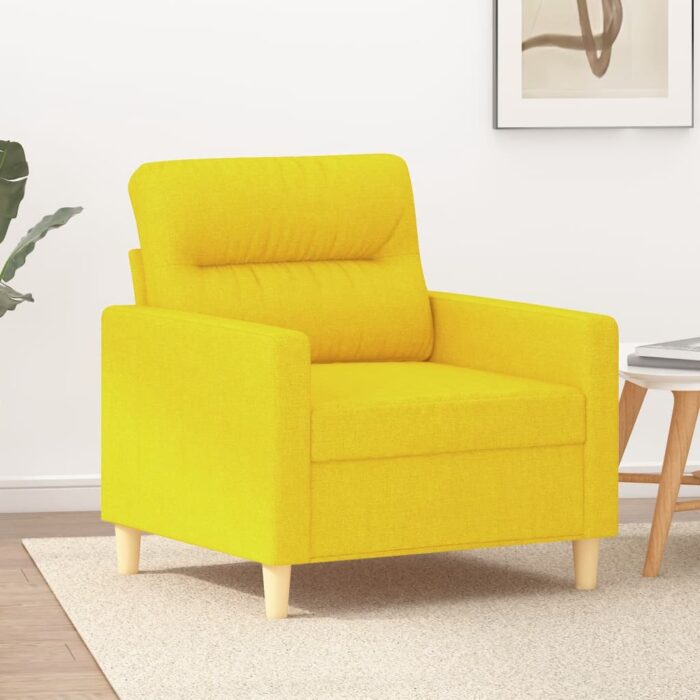 Fauteuil Jaune clair 60 cm Tissu – Image 1