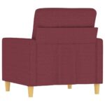 Fauteuil Rouge bordeaux 60 cm Tissu – Image 3