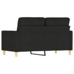 Canapé à 2 places Noir 120 cm Tissu – Image 3