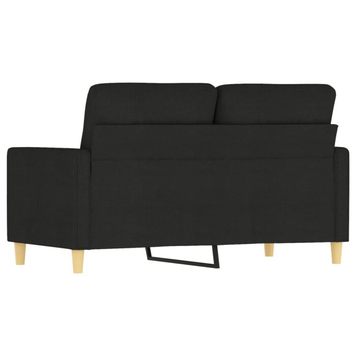 Canapé à 2 places Noir 120 cm Tissu – Image 3