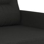 Canapé à 2 places Noir 120 cm Tissu – Image 4