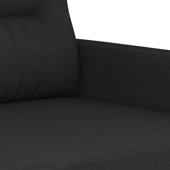 Canapé à 2 places Noir 120 cm Tissu – Image 4