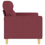 Canapé à 2 places Rouge bordeaux 120 cm Tissu – Image 2