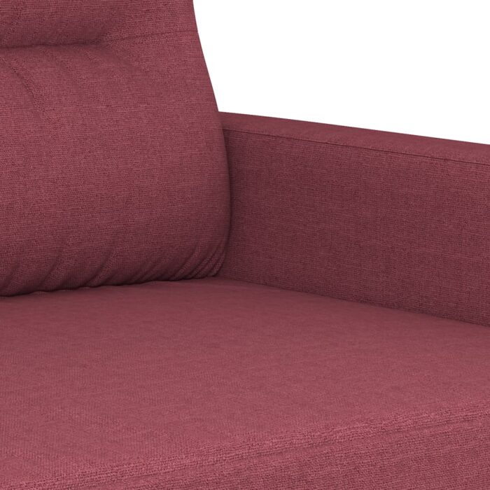 Canapé à 2 places Rouge bordeaux 120 cm Tissu – Image 4