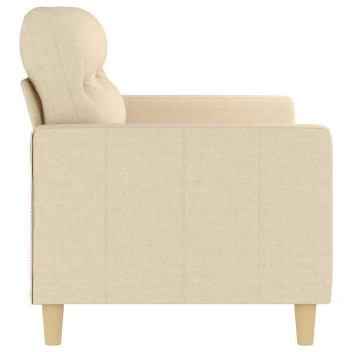Canapé à 2 places Crème 140 cm Tissu – Image 2