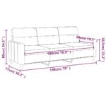 Canapé à 3 places Gris clair 180 cm Tissu – Image 6