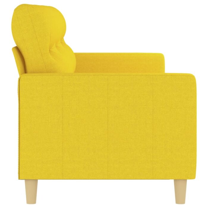 Canapé à 3 places Jaune clair 180 cm Tissu – Image 2