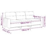 Canapé à 3 places Rouge bordeaux 180 cm Tissu – Image 6