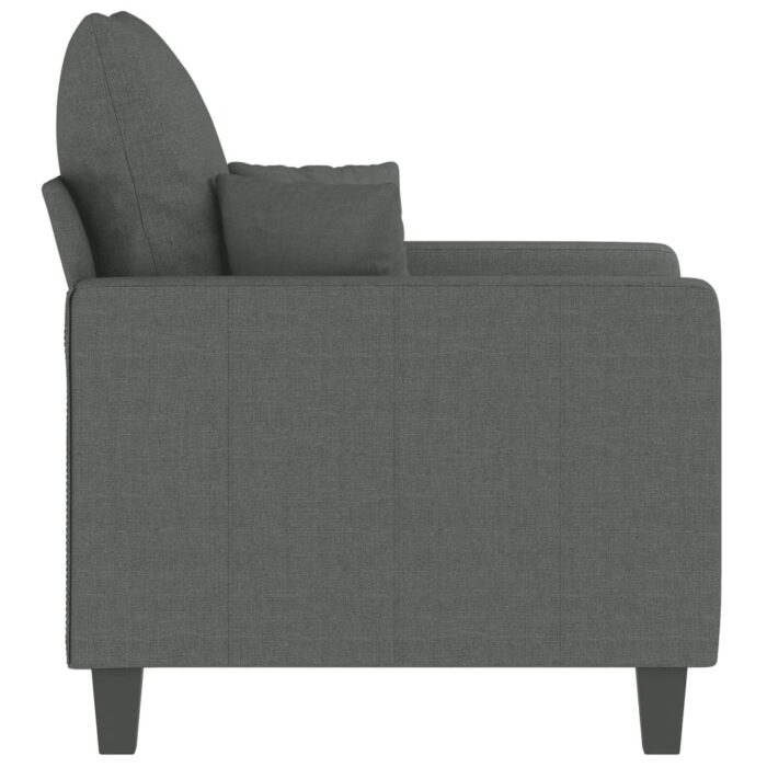 Fauteuil Gris foncé 60 cm Tissu – Image 2