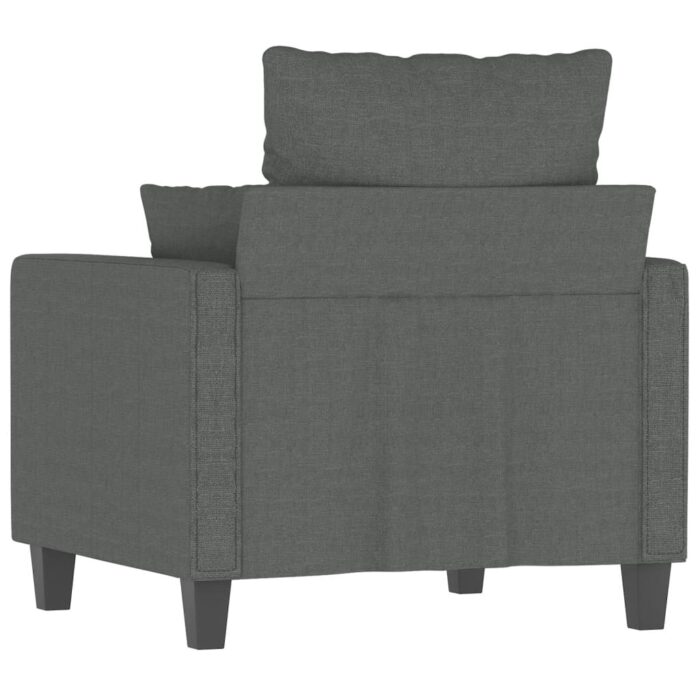 Fauteuil Gris foncé 60 cm Tissu – Image 3