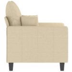 Fauteuil Crème 60 cm Tissu – Image 2
