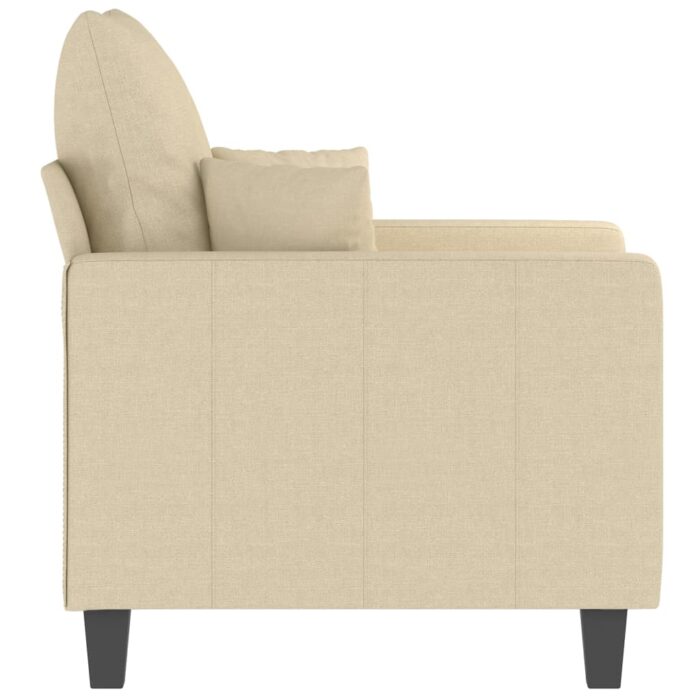 Fauteuil Crème 60 cm Tissu – Image 2