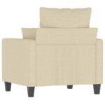 Fauteuil Crème 60 cm Tissu – Image 3