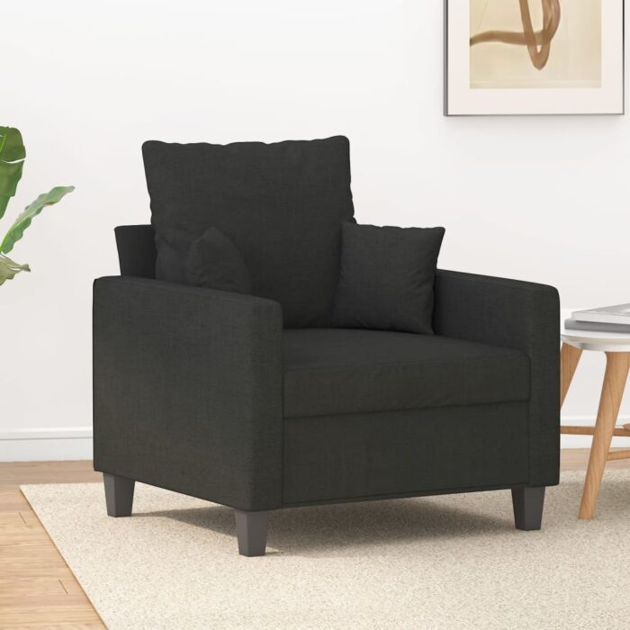Fauteuil Noir 60 cm Tissu – Image 1