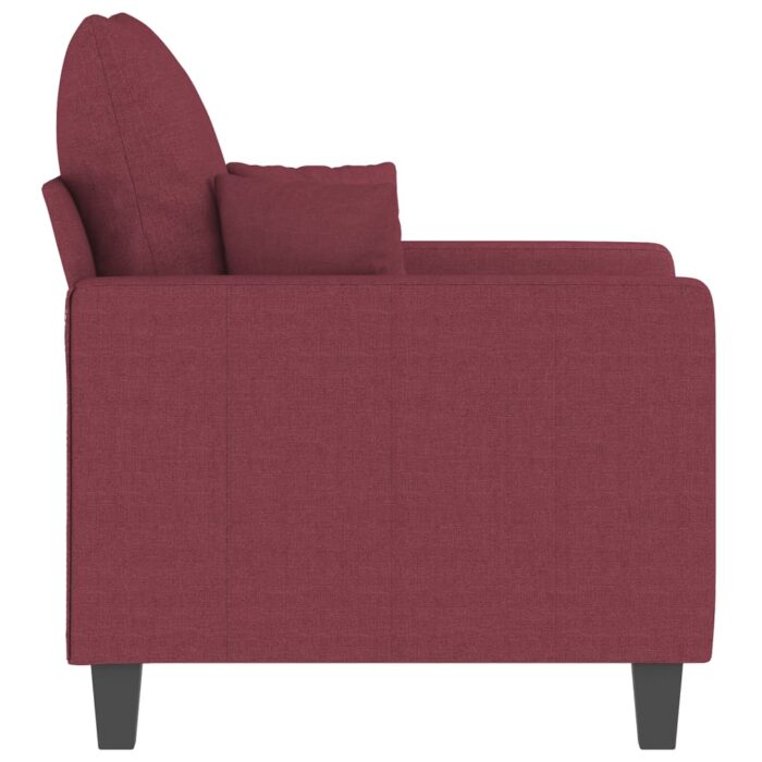 Fauteuil Rouge bordeaux 60 cm Tissu – Image 2
