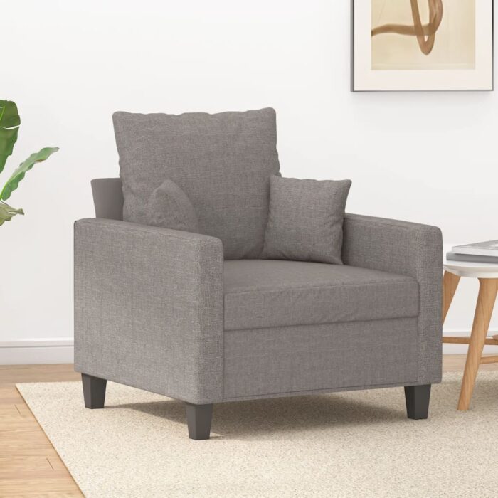 Fauteuil Taupe 60 cm Tissu – Image 1