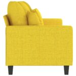 Canapé à 3 places Jaune clair 180 cm Tissu – Image 2