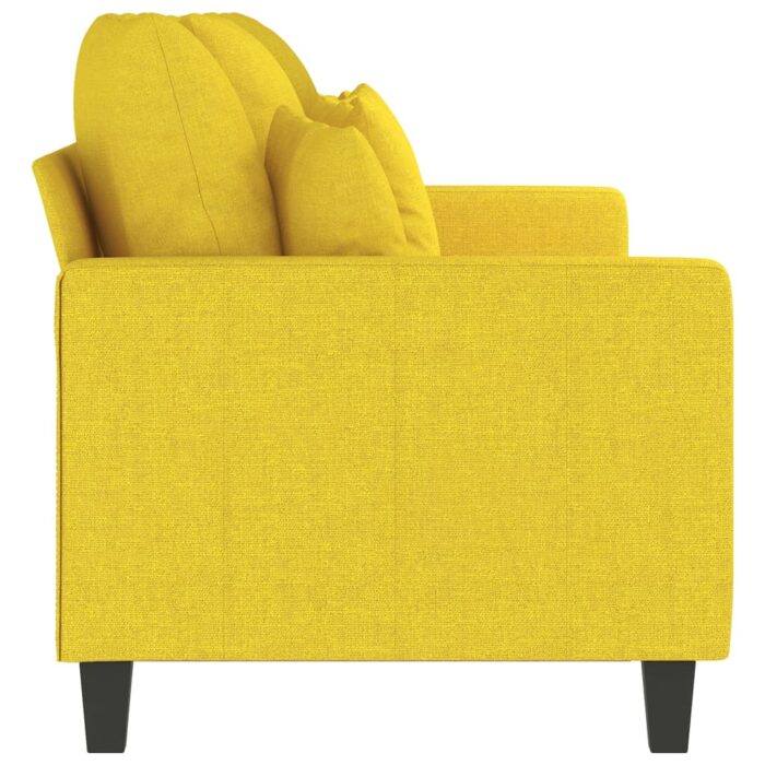 Canapé à 3 places Jaune clair 180 cm Tissu – Image 2
