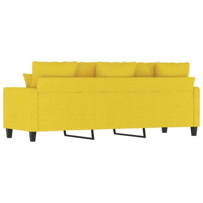 Canapé à 3 places Jaune clair 180 cm Tissu – Image 3
