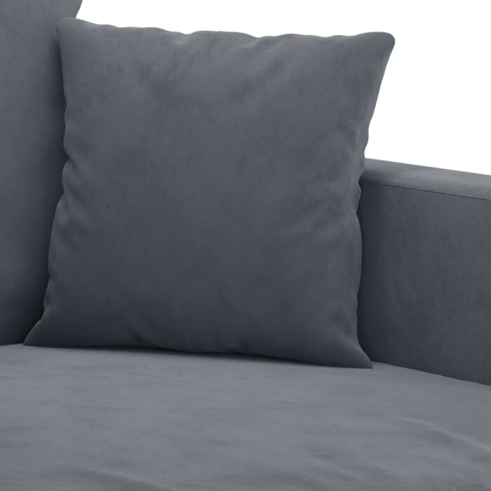 Fauteuil Gris foncé 60 cm Velours – Image 4