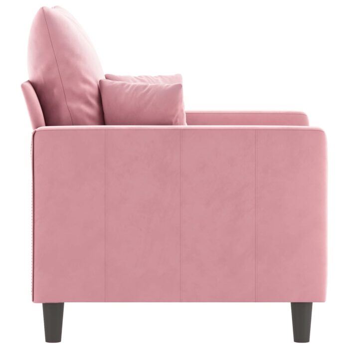 Fauteuil Rose 60 cm Velours – Image 2