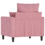 Fauteuil Rose 60 cm Velours – Image 3