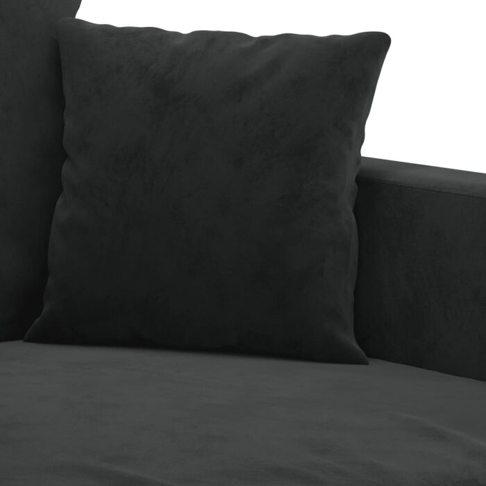 Fauteuil Noir 60 cm Velours – Image 4