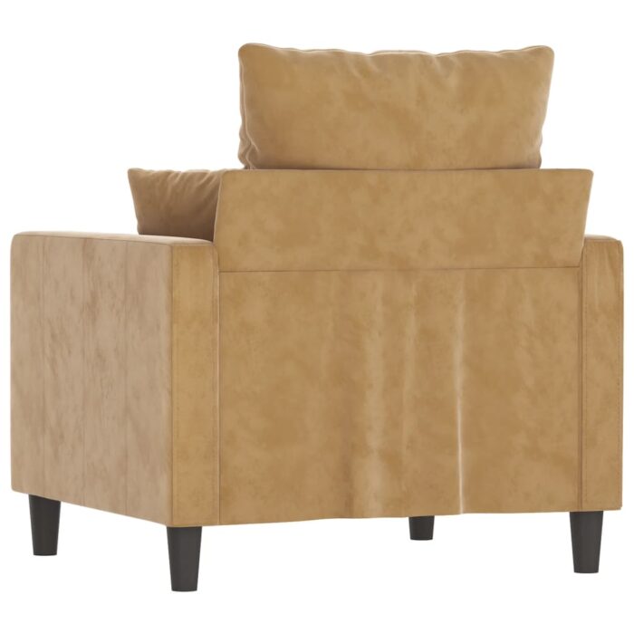 Fauteuil Marron 60 cm Velours – Image 3