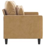 Canapé à 2 places Marron 120 cm Velours – Image 2
