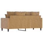 Canapé à 2 places Marron 140 cm Velours – Image 3