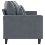 Canapé à 3 places Gris foncé 180 cm Velours – Image 2