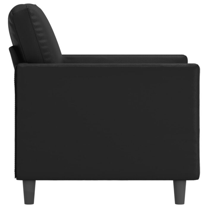 Fauteuil Noir 60 cm Similicuir – Image 2