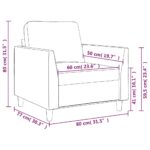 Fauteuil Noir 60 cm Similicuir – Image 6