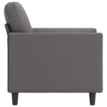 Fauteuil Gris 60 cm Similicuir – Image 2