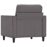 Fauteuil Gris 60 cm Similicuir – Image 3